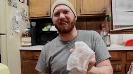 American Man Tries Milkshake Made of Garlic and Sardines-This guy should be on Fear Factor