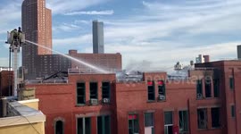 Historic New York City building in Chinatown blasted with water the day after fire outburst