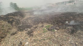 Canal in Lagos catches fire after being overrun with plastic waste