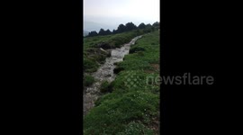 Hiker perplexed by upwards running stream in northern Spain