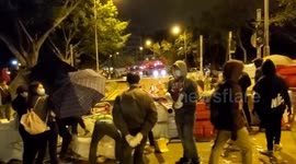 Coronavirus: Furious Hong Kong residents set fire to