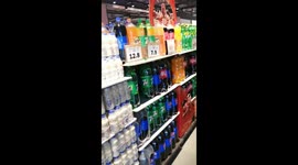 Buying drinks at wuhan grocery store