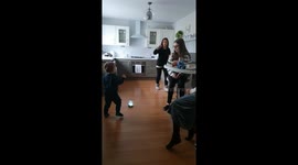 Cute Toddler dances to ghostbusters