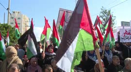 Palestinians in Gaza Strip protest against Trump's Middle East peace plan