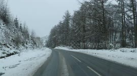 A Drive Through Gortin Glen Forest In First Snowfall of 2020