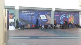 TV superfans seen waiting outside The O2 for NTAs with duvets & chairs