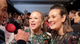 Eastenders Actors Kellie Bright and Luisa Bradshaw-White on the NTA Awards red carpet