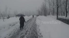 Fresh snowfall in Northern Indi