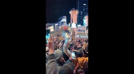 Brass band dedicate tribute to Kobe Bryant outside Los Angeles' Staples Center