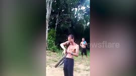 Snake charmer killed after being bitten by cobra in Indonesia