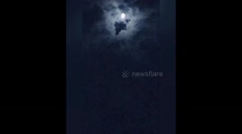 A weird cloud forms when something comes flying out of it and seems to change when it hits the ground