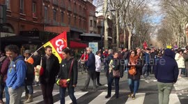 Protesters in the center of the City