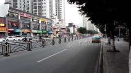 Streets almost completely empty in city near Wuhan during deadly coronavirus outbreak