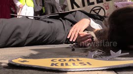 Extinction Rebellion protests outside Southern African Coal Conference