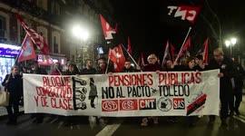 Hundreds protest in Madrid in support of general strike held in Basque Country