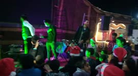 Magician Entertain People In New Year's Eve