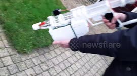 Dutch man creates homemade 'laser rifle' that can burn paper from a distance