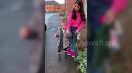 Five-year-old UK girl with cerebral palsy climbs into car without walking aids for first time