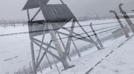 Footage from inside Auschwitz-Birkenau concentration camp
