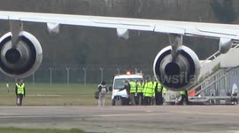Plane evacuating 83 British citizens from Wuhan lands in Oxfordshire