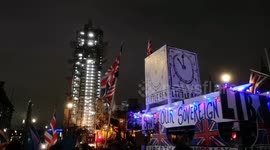 People Ring In The Changes Of Brexit Outside Parliament