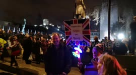 Westminster Fireworks Go Off To Celebrate Brexit Day
