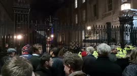 Outside Downing Street During Brexit Day Celebrations