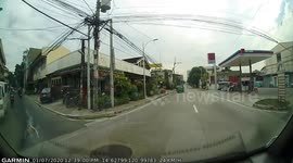 Truck Hits Couple On Motorcycle At Crossroads