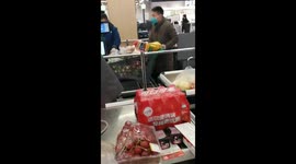 Checkout lines and huge carts