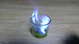YouTuber creates mesmerising 'blue flame' experiment using aluminium