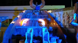 Old Pharonic Statues Covers Wedding Place Enterance