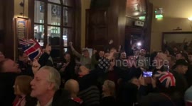 Revellers in Westminster celebrate Britain leaving the EU