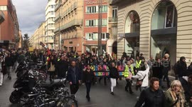 Many protesters in Toulouse