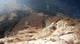 Wingsuiter 'chases own shadow' as he launches into French alpine valley