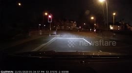 Near miss at lights