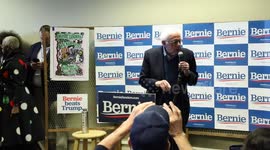 Bernie Sanders rallies volunteers in Iowa on eve of caucuses: