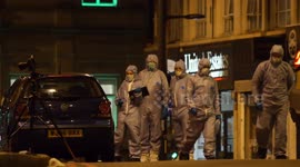Police forensics on scene of terror attack in Streatham, London