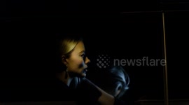 Baftas: Margot Robbie’s makeup touched up in back of car before red carpet arrival