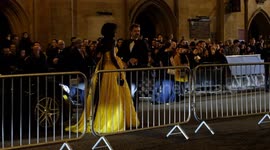 Queen and Slim star Jodie Turner-Smith arrives at Bafta ceremony in a stunning canary yellow gown
