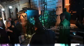 Emma Weymouth  leaves  post BAFTA party at Amabells
