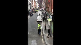 Police section off street in soho because of bomb