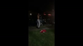 'They're naked y'all!' Chiefs father and son super-fans strip to underwear celebrating Super Bowl win