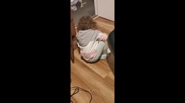 2yr old lacey pretend calling her nan on the phone. Funny phonecall