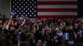 Bernie Sanders delivers speech on Iowa Caucus night
