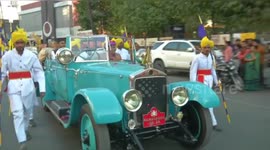 Indian royal family organises vintage car rally for prince's coronation