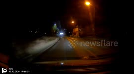 Car pulls out from side road with out looking
