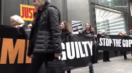 NYC protesters rally against Trump's State of the Union speech outside Trump Tower