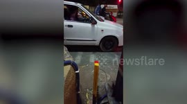 Traffic cops incorporate laser sensor technology to prevent commuters crossing Zebra lines during Stop Signals in central India
