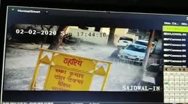 SUV car riders thrash toll plaza attendant in northern India