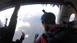 Hungry US skydiver has pizza delivered to her while 2,000ft in the air